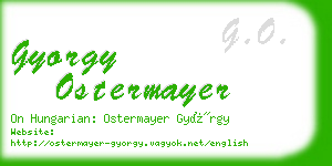 gyorgy ostermayer business card